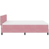 Box Postelja s pomičnim dnom in vzmetnico Roza 140x190 cm Žamet, (22052731) | Shoptok.si
