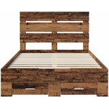  Krevetna konstrukcija Staro drvo 120 x 190 cm Konstruirano drvo Smeđa 190 x 123 x 100 cm | Shoptok.si