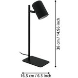 Eglo 98855 - LED stona lampa CEPPINO 1xGU10/4,5W/230V crna | Eponuda.com
