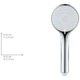 Allstar Plastična ručka za tuš u srebrnoj boji ø 9,5 cm Uno – | shoptok.hr