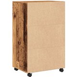 Ormarić s kotačima boja staro drva 55x40x91cm konstruirano drvo | shoptok.hr