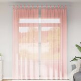 Voile zavjese s džepovima za šipke 2 kom ružičaste | shoptok.hr