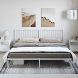 Metalni okvir za krevet s uzglavljem bijeli 193x203 cm | shoptok.hr