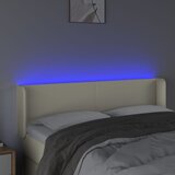  LED uzglavlje krem 147x16x78/88 cm od umjetne kože | shoptok.hr
