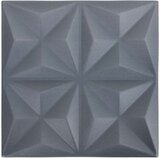  Zidne panele 24 pcs Origami siva 50 x 50 cm XPS pjena | shoptok.hr