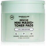 breakout + aid Rescue Mini Masks+Toner Pads tonizirajoče blazinice za pomiritev kože 100 kos Cene