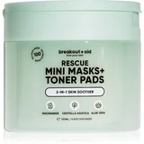 Rescue Mini Masks+Toner Pads tonizirajoče blazinice za pomiritev kože 100 kos