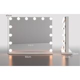 Namještaj Stolno ogledalo s 14 prigušenih LED lampi i 3 boje svjetlosti, dim. 50 x 12 x 43 cm | shoptok.hr