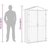  Vrtno spremište zeleno 116x45x175 cm od pocinčanog čelika | shoptok.hr