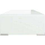 vidaXL Stalak za TV/Monitor Staklo Bijeli 60x25x11 cm | shoptok.hr