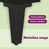  Stolić za kavu s metalnim nogama smeđa boja hrasta 50x50x40 cm | shoptok.hr