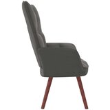  Stolica za opuštanje tamnosiva baršunasta | shoptok.hr