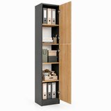 MID.YOU ARHIVSKA OMARA antracit, medeni hrast | Shoptok.si