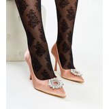 Gemre Beige satin-finish stilettos with rhinestones Clemente | ePonuda.com