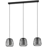 Eglo viseća lampa FLORESTA 3xE27 89 cm crna dimljeno staklo 99706 Cene