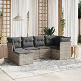 6-dijelni set vrtnih sofa od poliratana s jastucima svjetlosivi | shoptok.hr