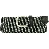 Alberto Belt Metal Braided Black/Silver Womens 90