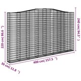  Lučne gabionske košare 3 kom 400x30x220/240cm pocinčano željezo | shoptok.hr