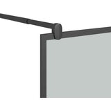 Pregrada za tuširanje 115 x 195 cm s tamnim staklom ESG crna | shoptok.hr