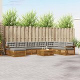  Set vanjskih sofa 9 kom. Prirodna i svijetlo siva | shoptok.hr