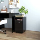  Bočni ormarić s kotačima crni 33 x 38 x 60 cm konstruirano drvo | shoptok.hr