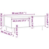 vidaXL Stolić za kavu boja betona 90x50x36 5 cm konstruirano drvo | shoptok.hr