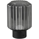 Tri O Črna/siva LED zatemnitvena namizna svetilka s steklenim senčnikom (višina 19,5 cm) Lord – Cene