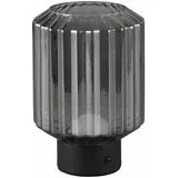 Tri O Črna/siva LED zatemnitvena namizna svetilka s steklenim senčnikom (višina 19,5 cm) Lord –