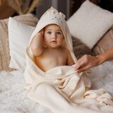 BabyOno Ručnik bambus 100x100 cm, with ears, krem | shoptok.hr