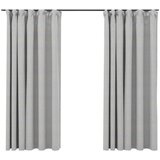  Zatemnitvene zavese z obešali 2 kosa sive 140x175 cm, (20767589) | Shoptok.si