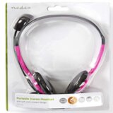 Nedis Nedis, PC slušalke čez uho stereo dvojni 3.5mm Jack z zložljivim mikrofonom, Črna / roza, (5000228728) | Shoptok.si