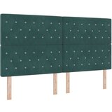 vidaXL Box Spring Postelja z Blazino Temno Zelena Super Kraljevska Žamet, (22052647) | Shoptok.si