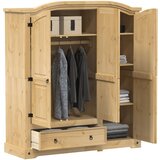 vidaXL garderobna omara corona 151,5x52x170 cm trdna borovina Cene