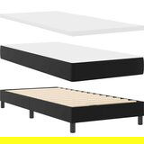vidaXL Krevet s Podnožjem i Madracem Crn 90x200 cm Umjetna Koža | shoptok.hr
