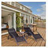 Modern Home Set od 2 ležaljke za baštu sa stolom Black Cene