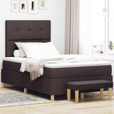 Krevet s opruga kutije Tamno smeđa 200 x 120 cm tkanina | shoptok.hr