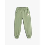 Koton Fleece Jogger Sweatpants Appliqué Pockets Elastic Waist | Shoptok.si