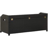  Vrtna klupa za pohranu od poliratana 120 cm crna | Eponuda.com