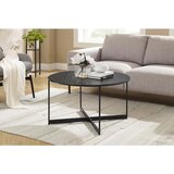 Livetastic Klubska Miza Black, Črna, Ø 80cm | Shoptok.si