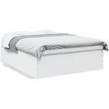 vidaXL Posteljni okvir bel 160x200 cm inženirski les | Shoptok.si