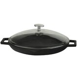 Lava Črna litoželezna žar ponev s steklenim pokrovom 30 cm | Shoptok.si