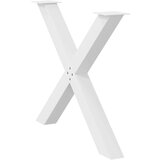  Noge za jedilno mizo X-oblika 3 kosi bela 90x(72-73) cm jeklo, (21828682) | Shoptok.si