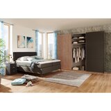Hom`in postelja boxspring 140 cm x 200 cm , tekstil antracit, črna | Shoptok.si