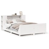 Maison Chic Posteljni Okvir - Dvoposteljna postelja brez vzmetnice bel 120x200 cm trdna borovina, (22082362) | Shoptok.si