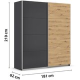 Modern Living Omara Z Drsnimi Vrati Feldkirch, Antracit Slike