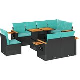  9-dijelni set vrtnih sofa s jastucima crni od poliratana bagrem | shoptok.hr