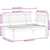  Kutna vrtna sofa od paleta od masivnog bagremovog drva Smeđa | Shoptok.si