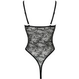Cottelli prozoren čipkast body z odprtinami (črn) | Shoptok.si
