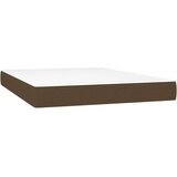  Box spring postelja z vzmetnico temno rjava 140x200 cm blago, (20900967) | Shoptok.si