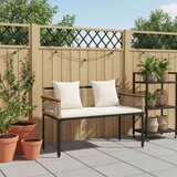  Zunanja klop Bež in smetanasto bela 117 x 54 x 74.5 cm, (5000273208) | Shoptok.si